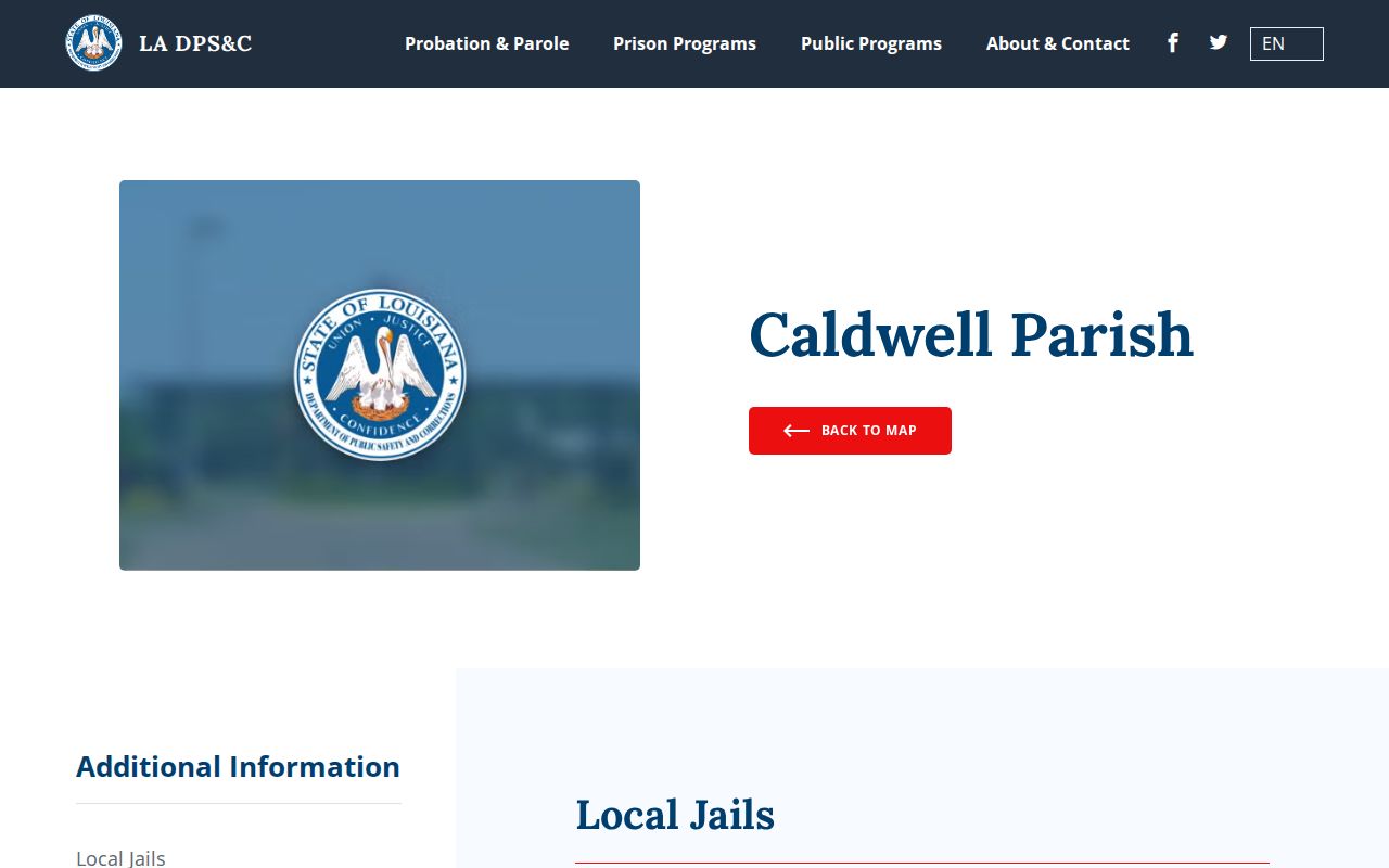 DPS and Corrections directory for Caldwell Parish release facilities
