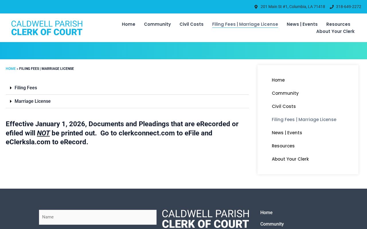 Caldwell court record fees for an LCS Caldwell Detention Center release search
